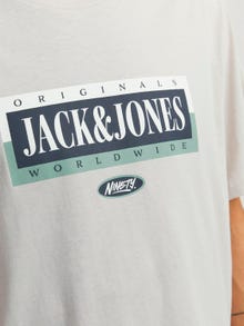 Jack & Jones Logo Pyöreä pääntie T-paita -Moonbeam - 12250411