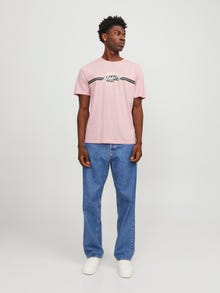 Jack & Jones Logo Ronde hals T-shirt -Pink Nectar - 12250411