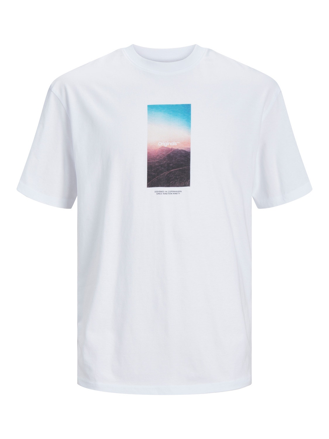 Jack & Jones Gedrukt Ronde hals T-shirt -Bright White - 12250421