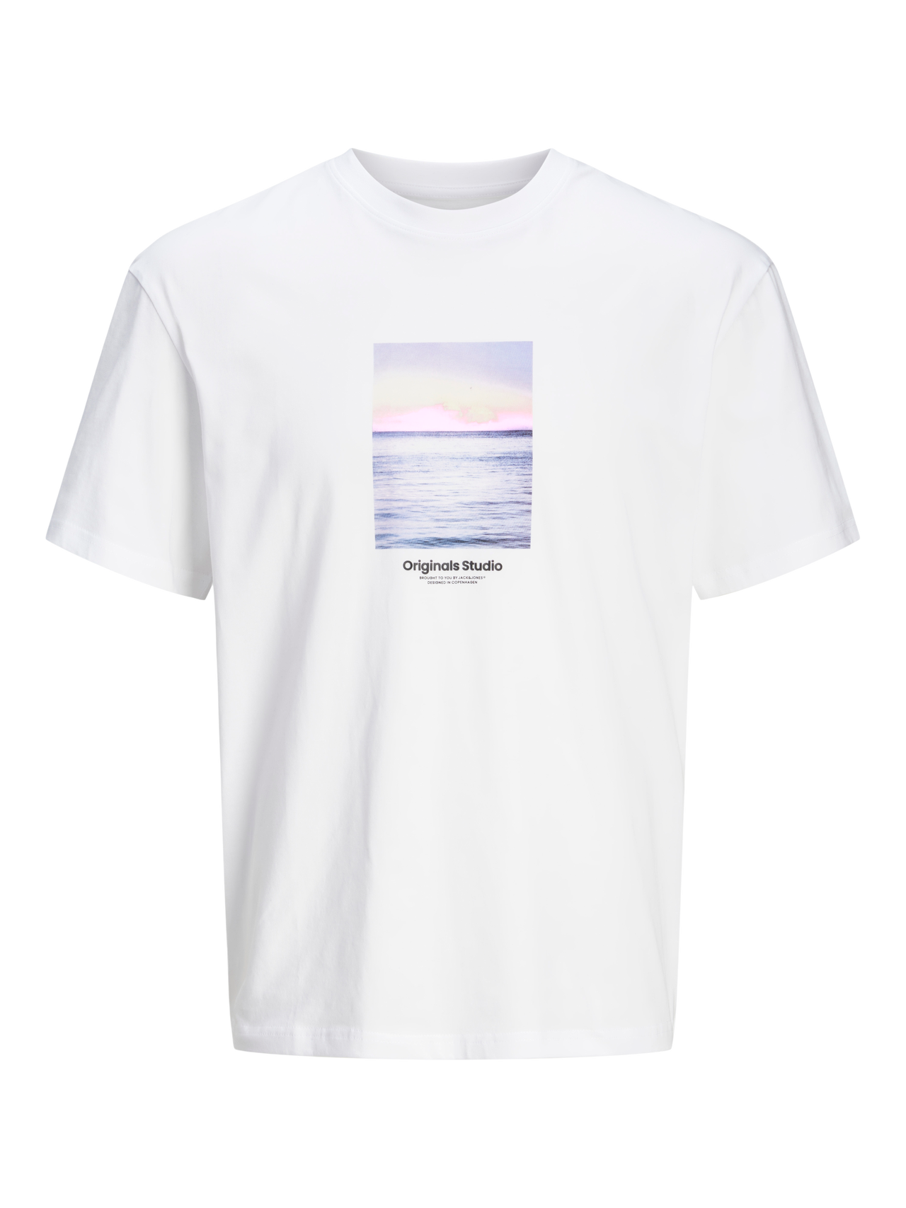 Jack & Jones Printet Crew neck T-shirt -Bright White - 12250421