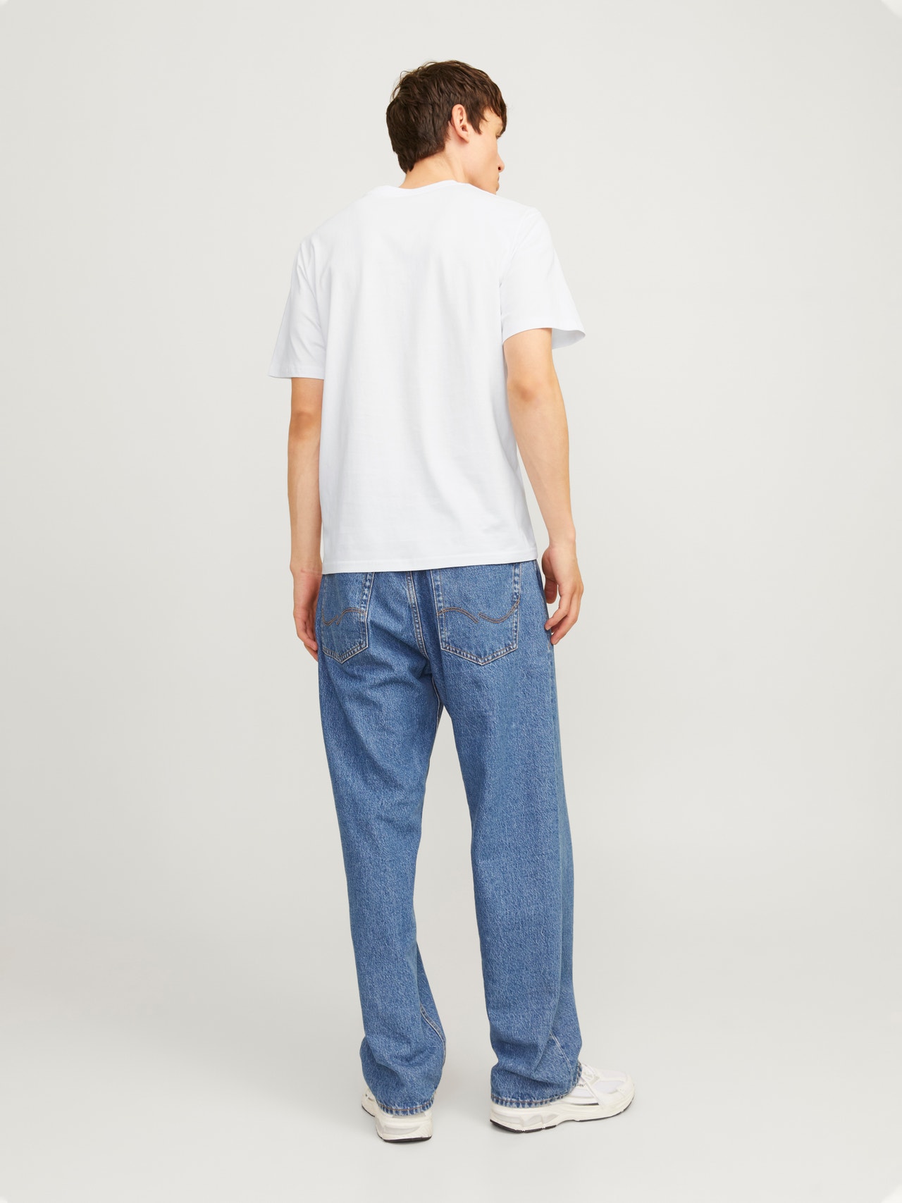 Jack & Jones Potištěný Kruhový výstřih Tričko -Bright White - 12250421