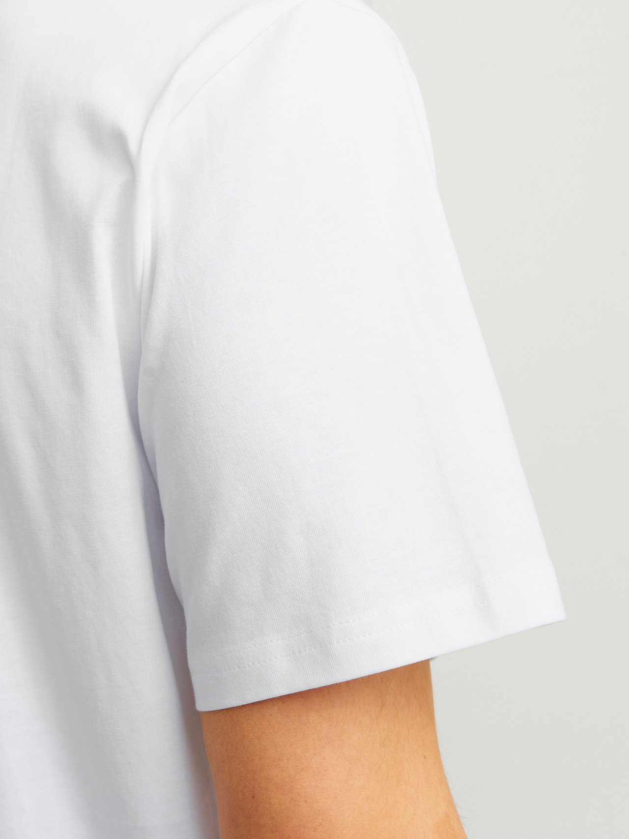 Jack & Jones Gedruckt Rundhals T-shirt -Bright White - 12250421