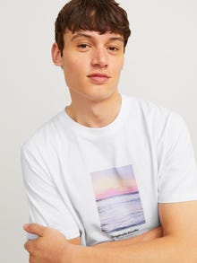 Jack & Jones Potištěný Kruhový výstřih Tričko -Bright White - 12250421