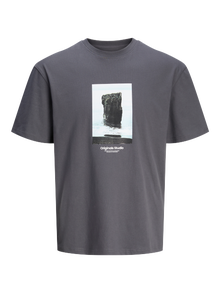 Jack & Jones Gedruckt Rundhals T-shirt -Iron Gate - 12250421