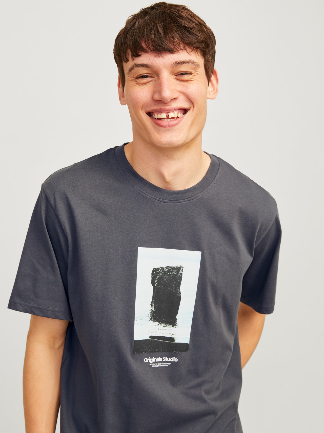 Jack & Jones T-shirt Imprimé Col rond -Iron Gate - 12250421