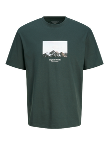 Jack & Jones Painettu Pyöreä pääntie T-paita -Forest River - 12250421