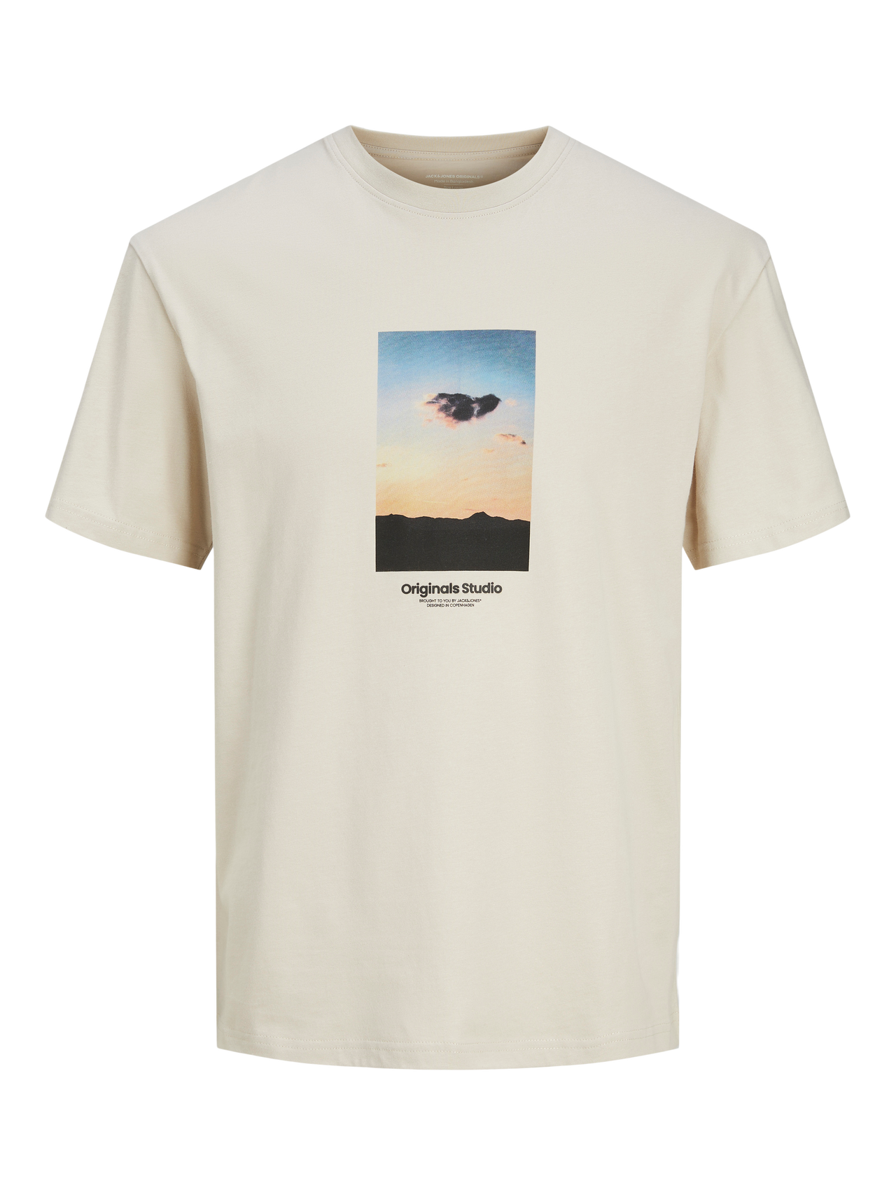 Jack & Jones Printet Crew neck T-shirt -Moonbeam - 12250421