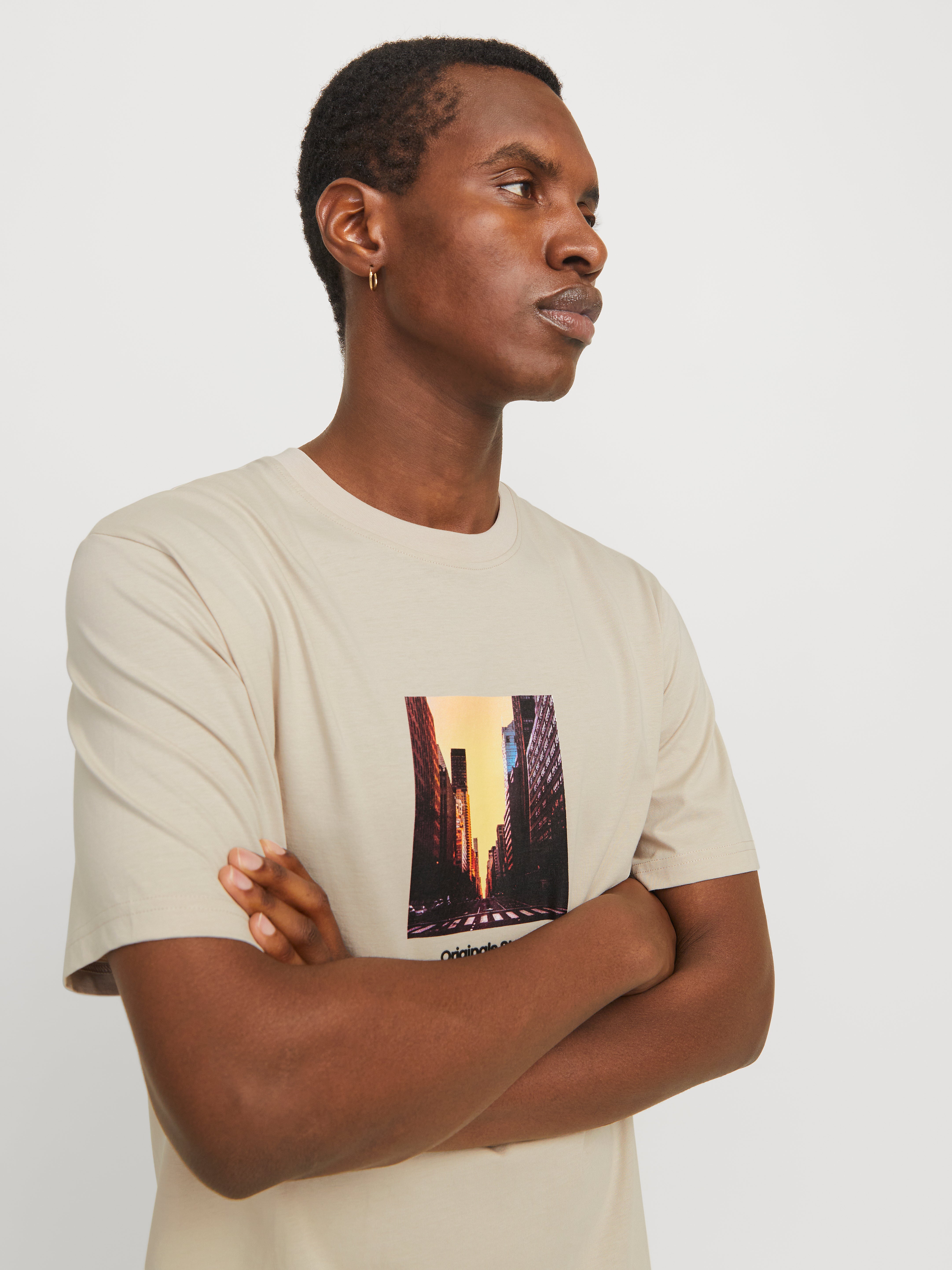 Thumbnail - Gedruckt Rundhalsausschnitt T-shirt