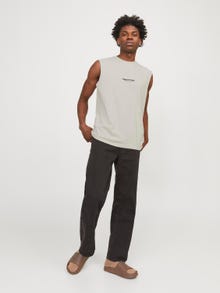 Jack & Jones Printed Crew neck Tank top -Moonbeam - 12250430