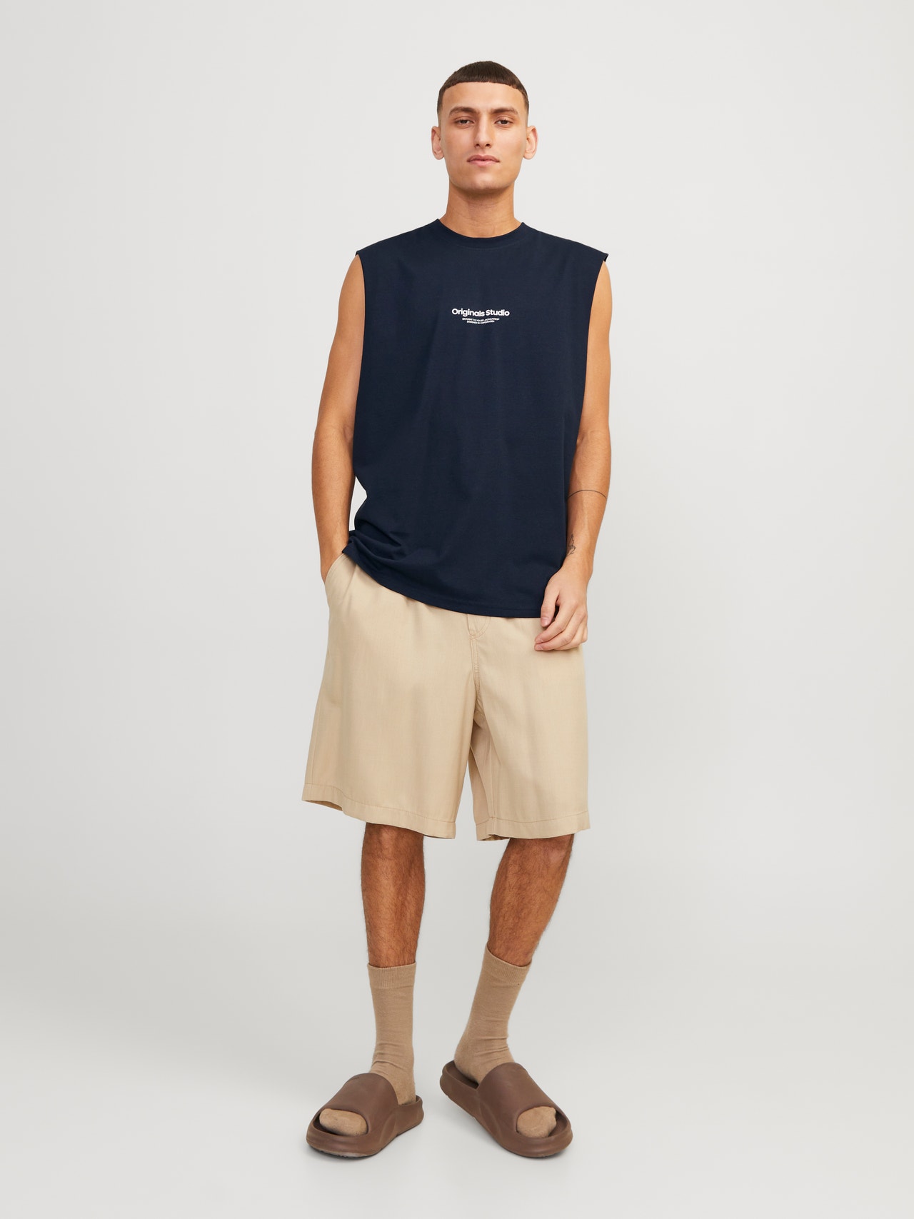 Jack & Jones Trykk O-hals Tanktopp -Sky Captain - 12250430