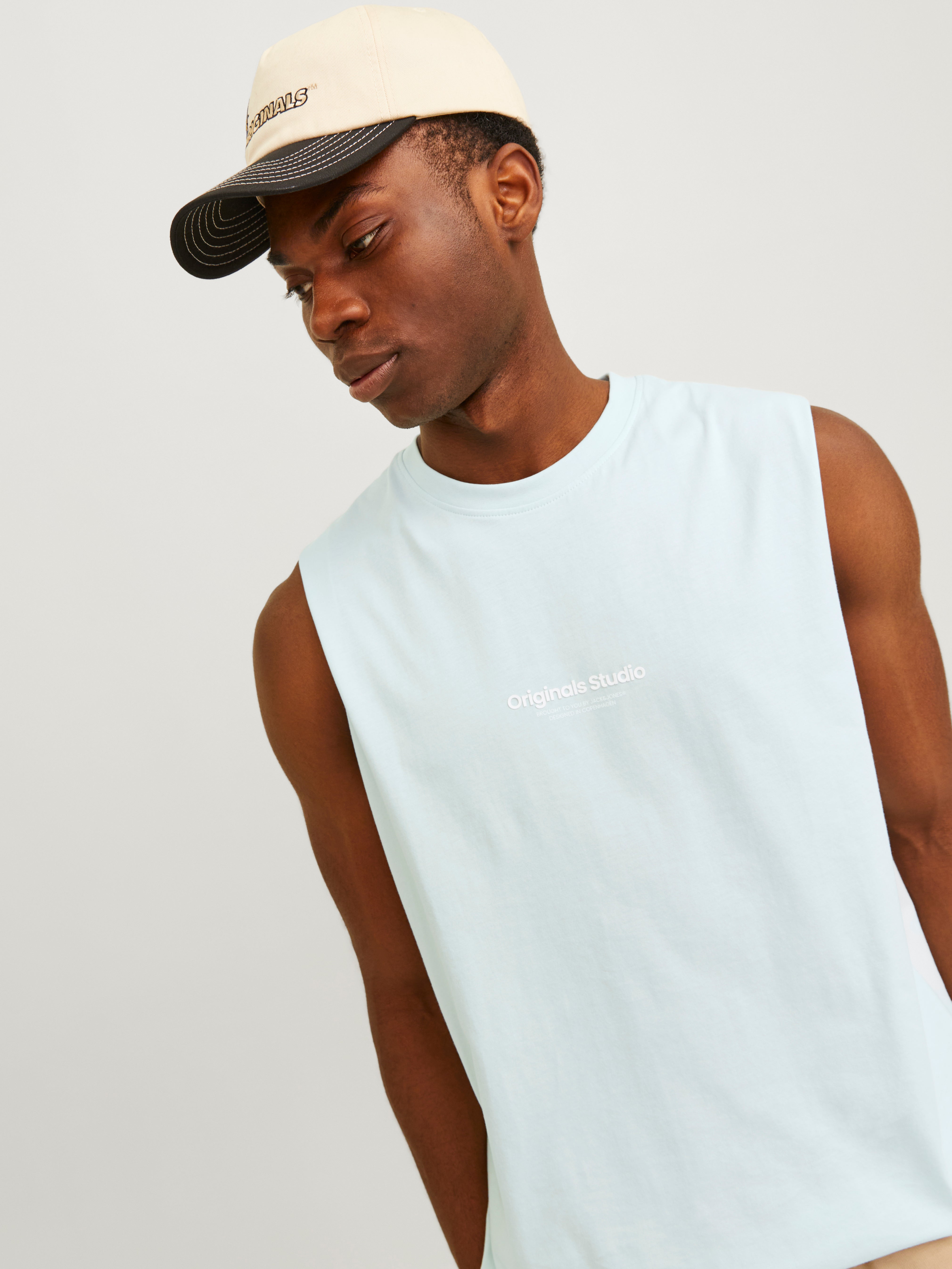 Jack & Jones Nyomott mintás Környak Ujjatlan trikó -Skylight - 12250430