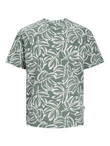 Jack & Jones All Over Print Crew neck T-shirt -Laurel Wreath - 12250434