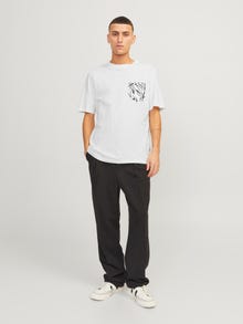 Jack & Jones Printed Crew neck T-shirt -Cloud Dancer - 12250435