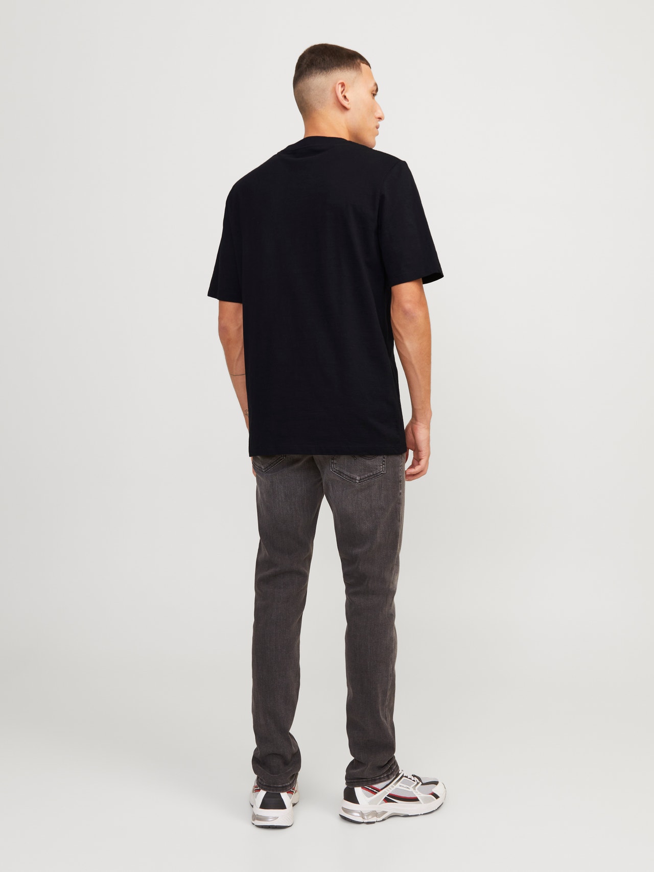 Jack & Jones Nadruk Okrągły dekolt T-shirt -Black - 12250435