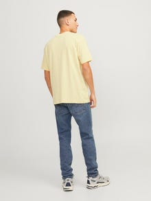 Jack & Jones Potištěný Kruhový výstřih Tričko -Italian Straw - 12250435