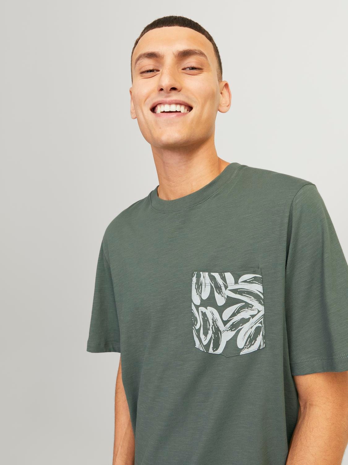 Jack & Jones Printed Crew neck T-shirt -Laurel Wreath - 12250435