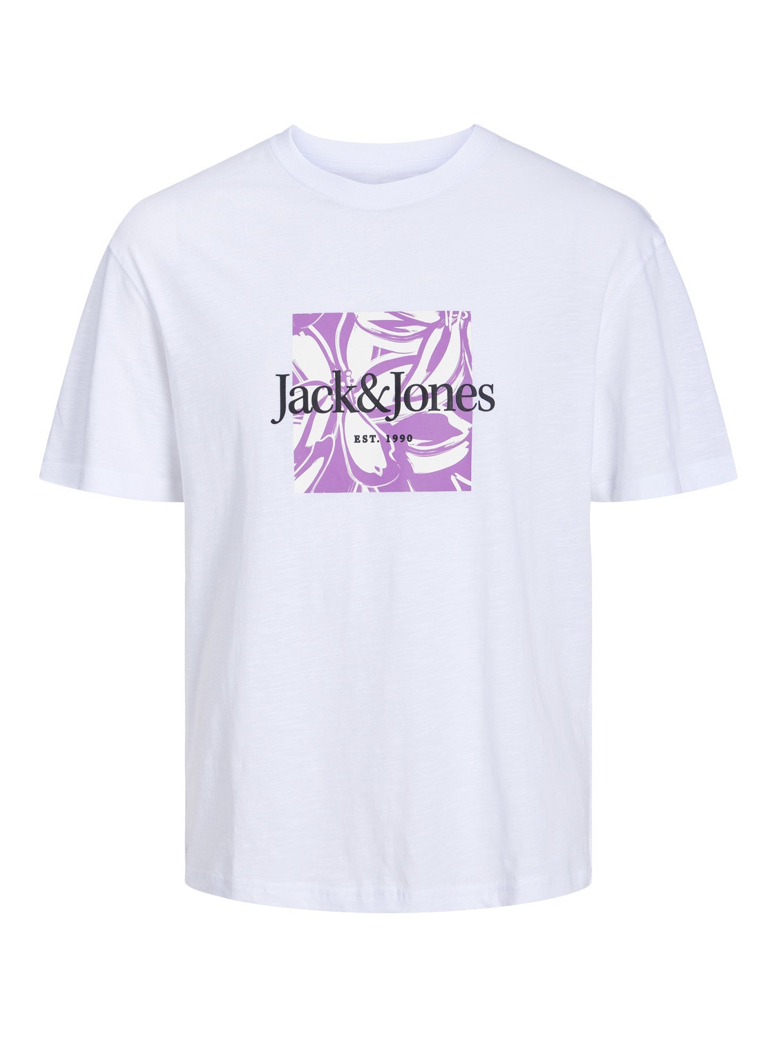 Jack & Jones Logo O-hals T-skjorte -Bright White - 12250436