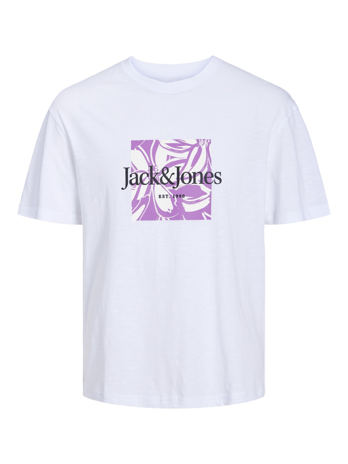 Jack & Jones Logo Ronde hals T-shirt -Bright White - 12250436
