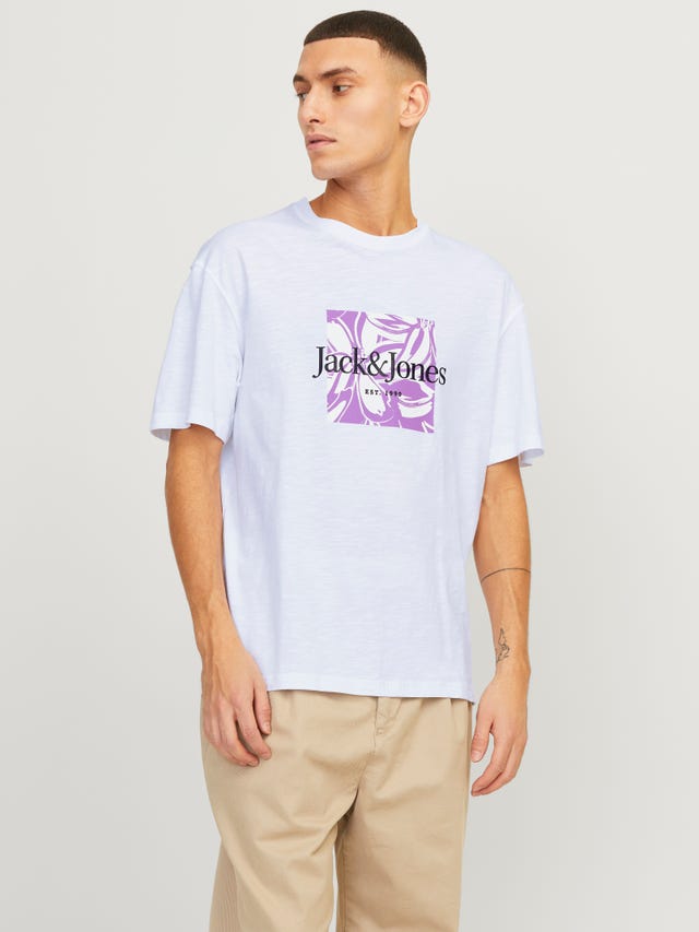 Jack & Jones Nyomott mintás Környak Trikó - 12250436