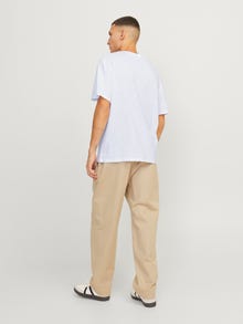 Jack & Jones Logo O-hals T-skjorte -Bright White - 12250436