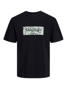 Jack & Jones Z logo Okrągły dekolt T-shirt -Black - 12250436