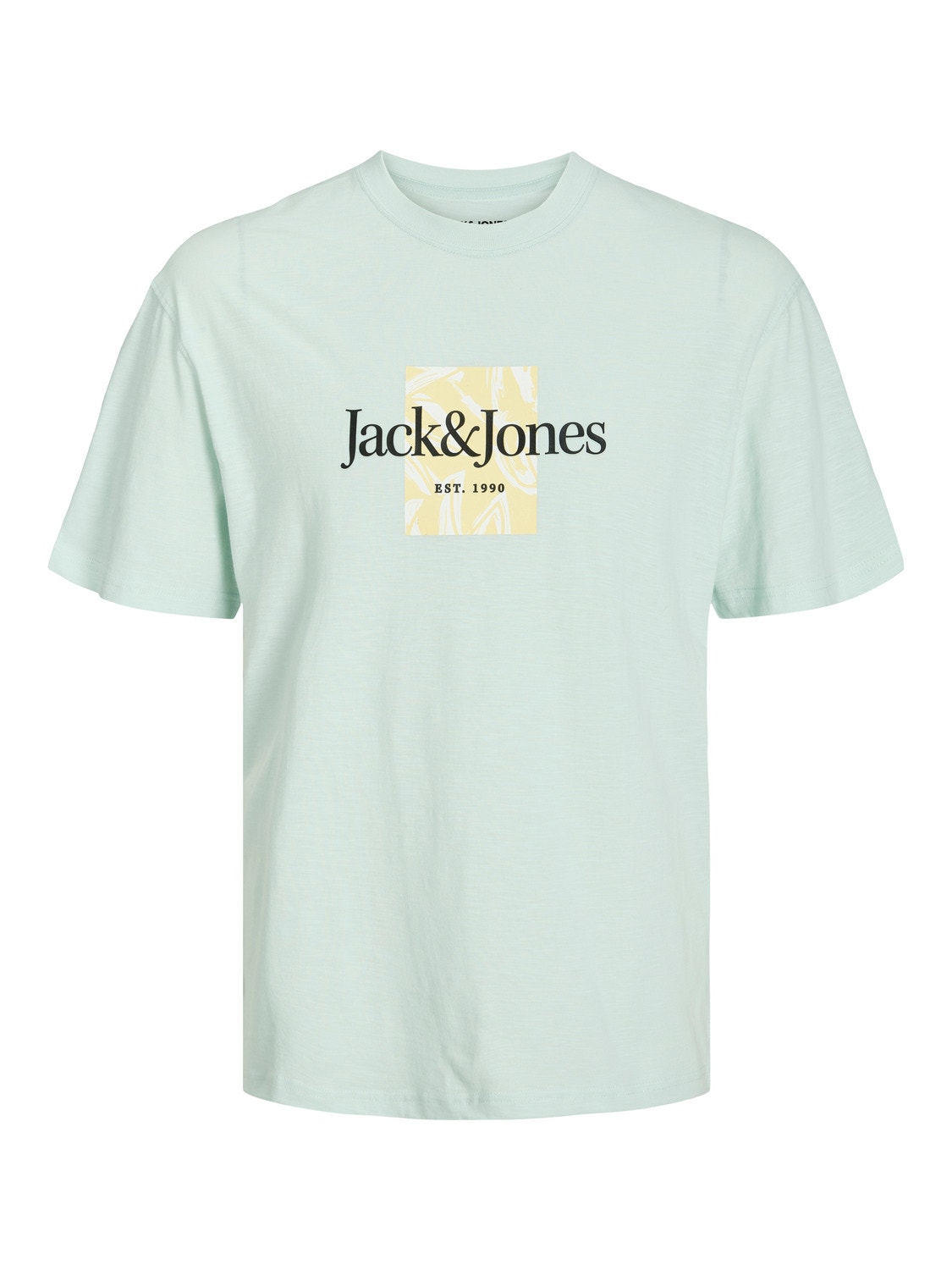 Jack & Jones Nyomott mintás Környak Trikó -Skylight - 12250436