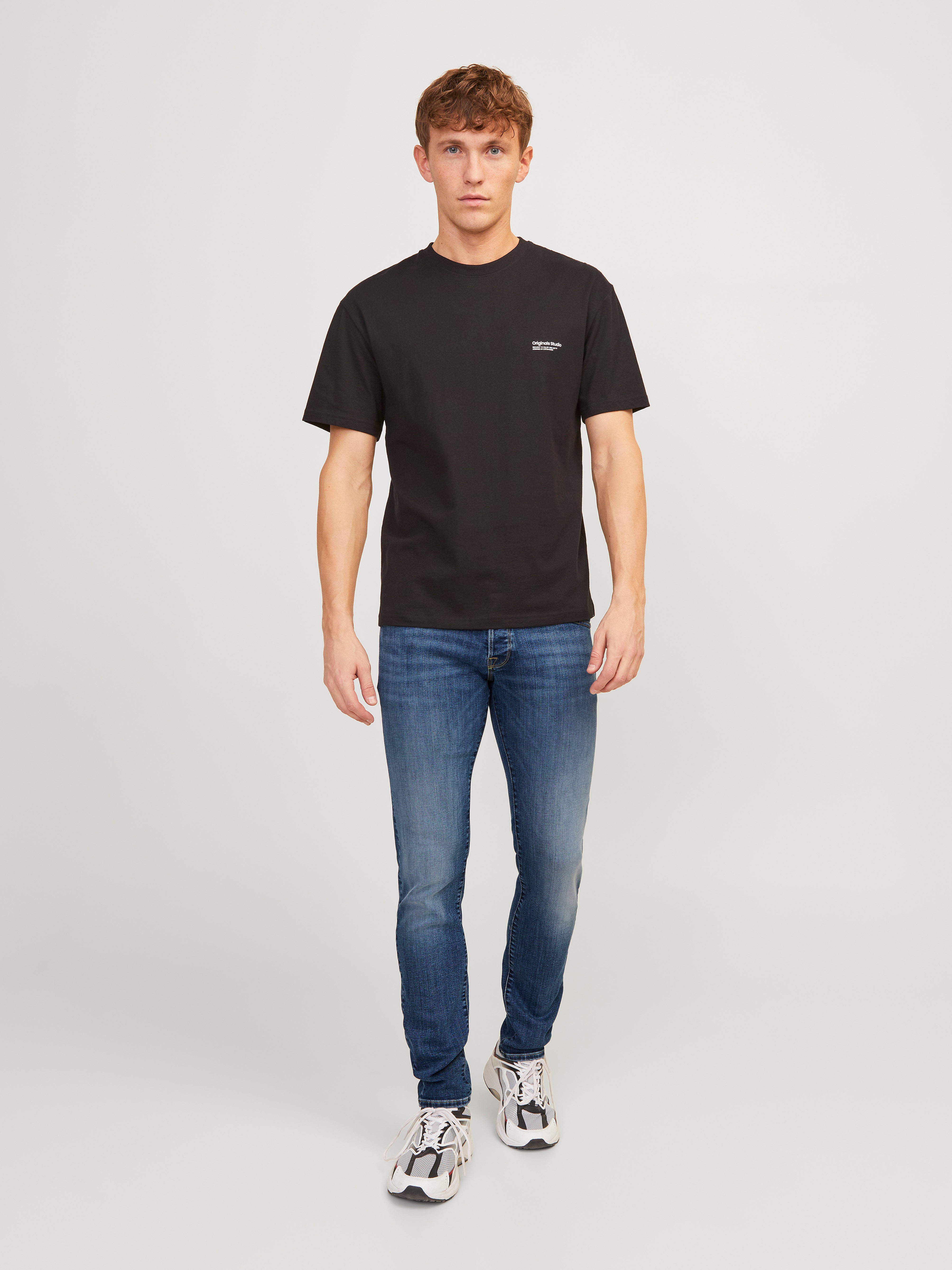 Jack & Jones JJIGLENN JJFOX  50SPS CB 036 Slim fit Džíny -Blue Denim - 12250486