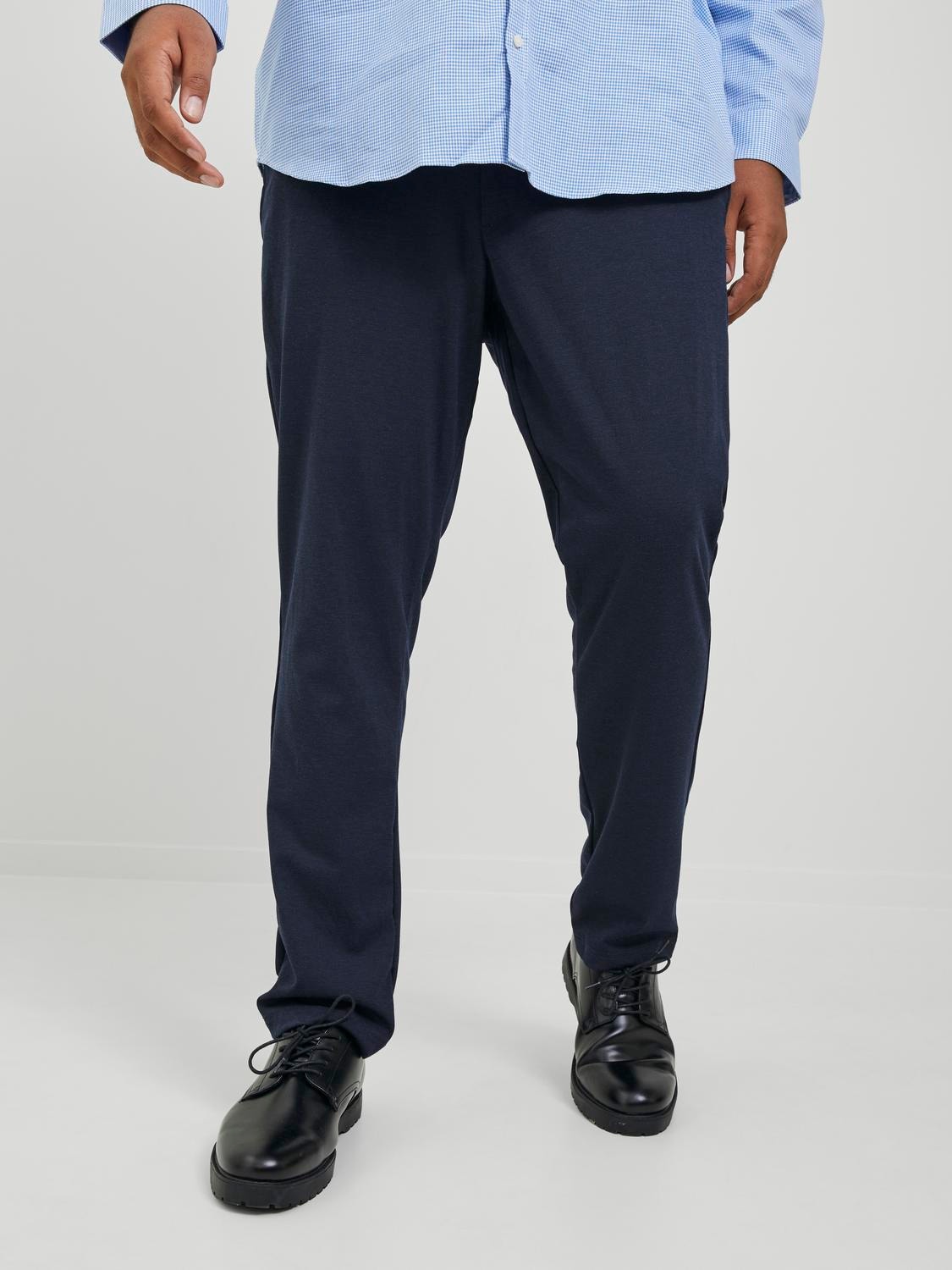 Jack & Jones Παντελόνι Slim Fit Chinos Μεγάλο μέγεθος -Navy Blazer - 12250503