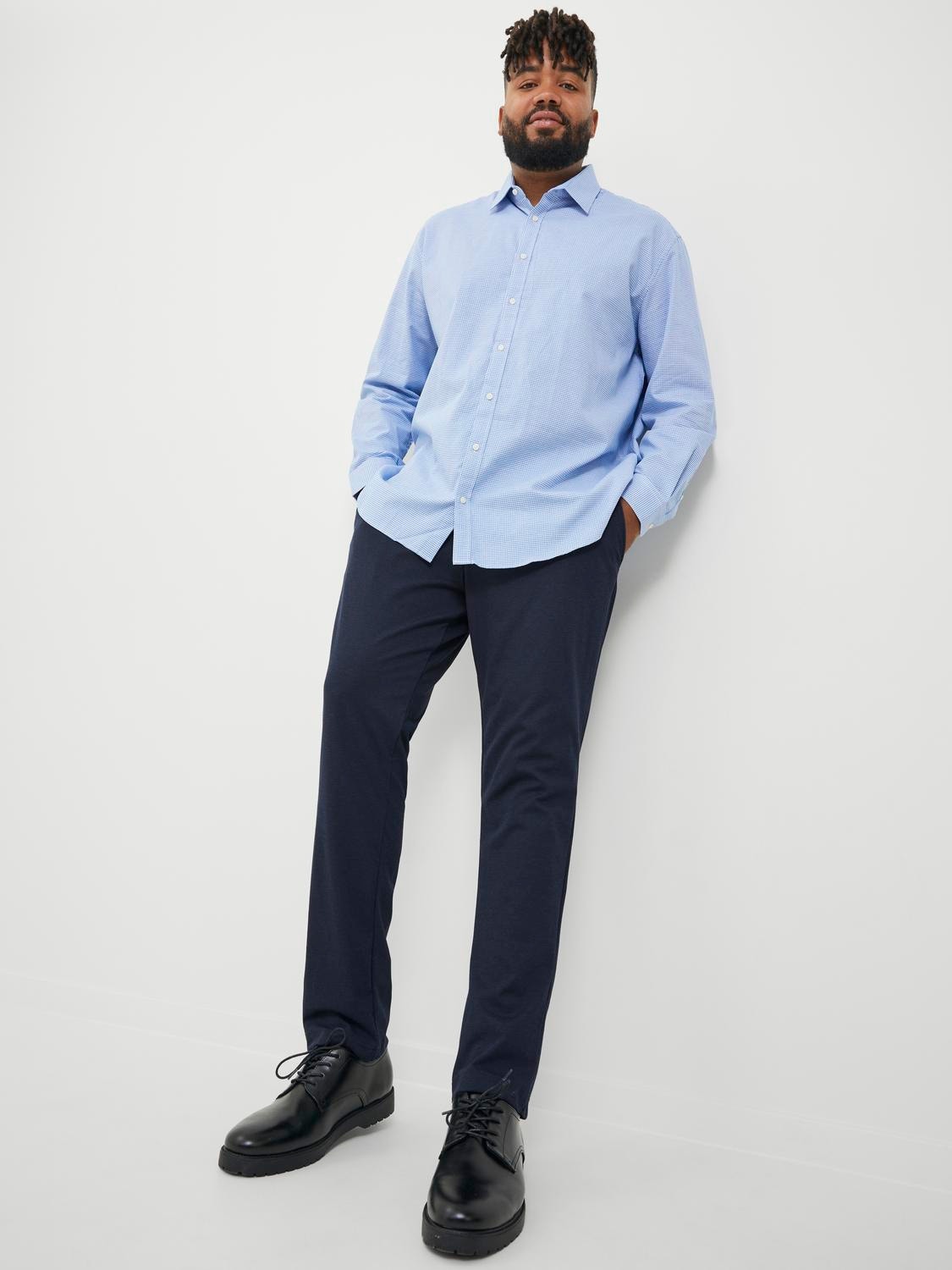 Jack & Jones Plus Size Slim Fit Chino trousers -Navy Blazer - 12250503