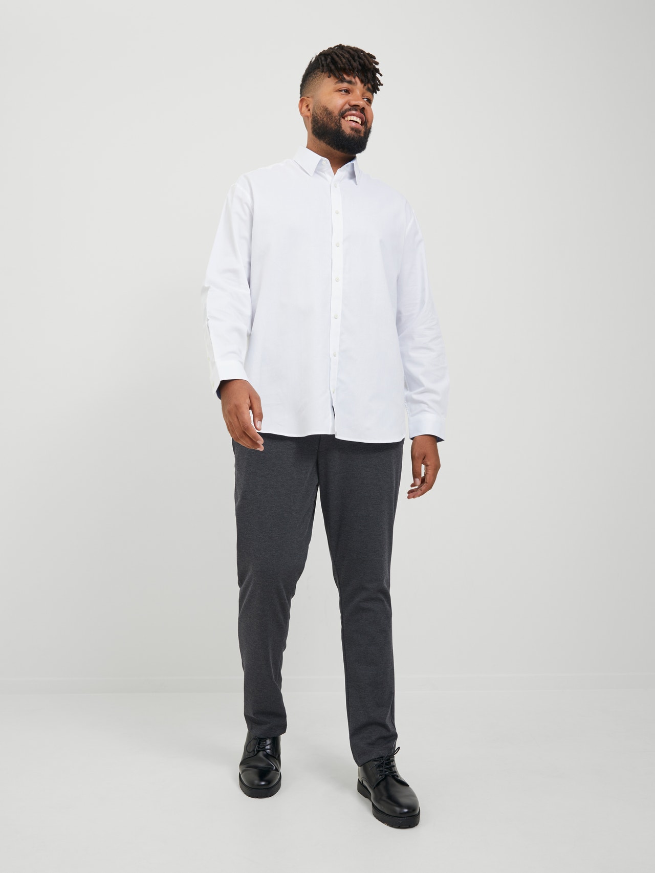 Jack & Jones Plus Size Slim Fit Chino trousers -Dark Grey Melange - 12250503