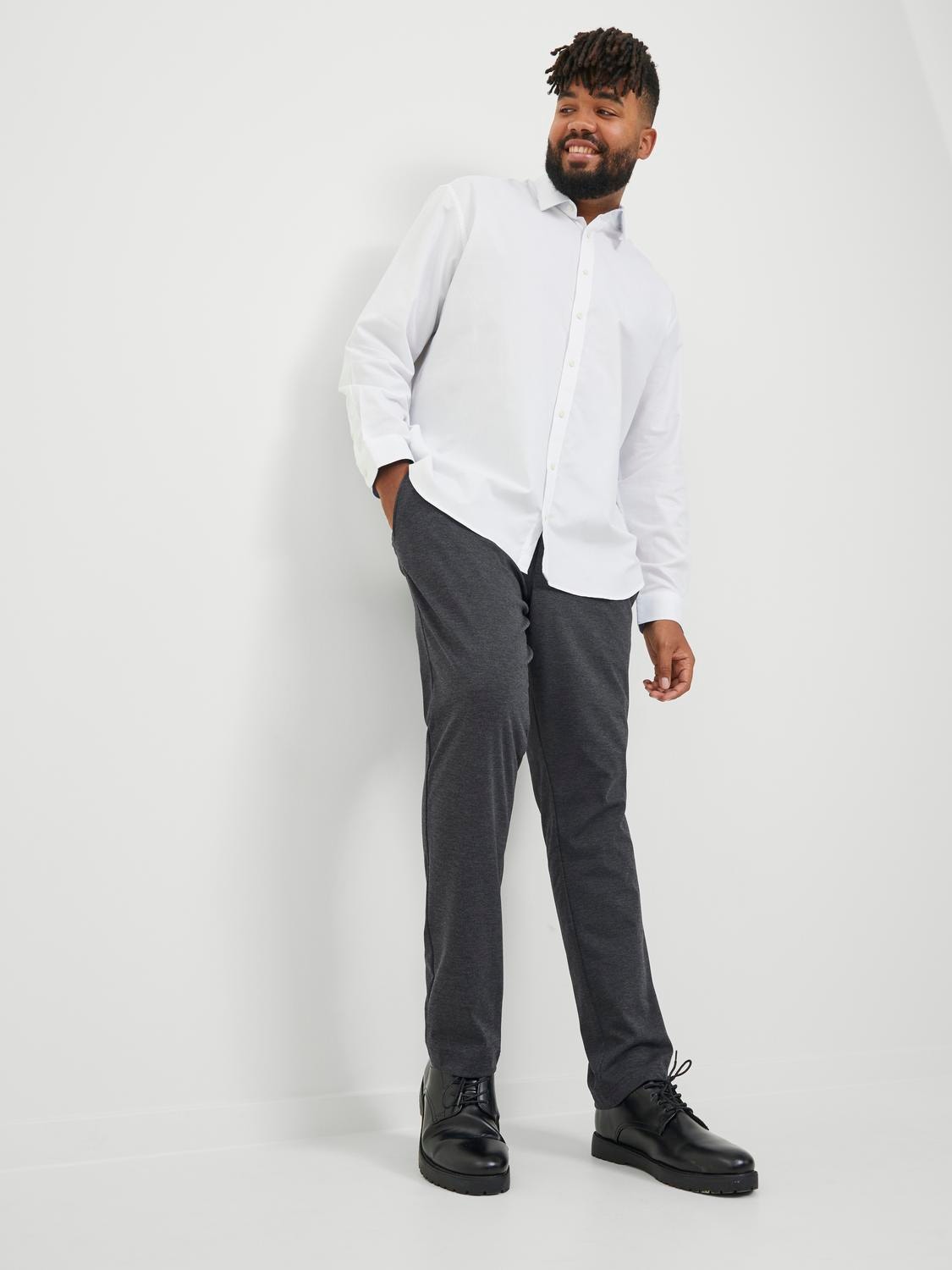 Jack & Jones Plus Size Slim Fit Chino trousers -Dark Grey Melange - 12250503