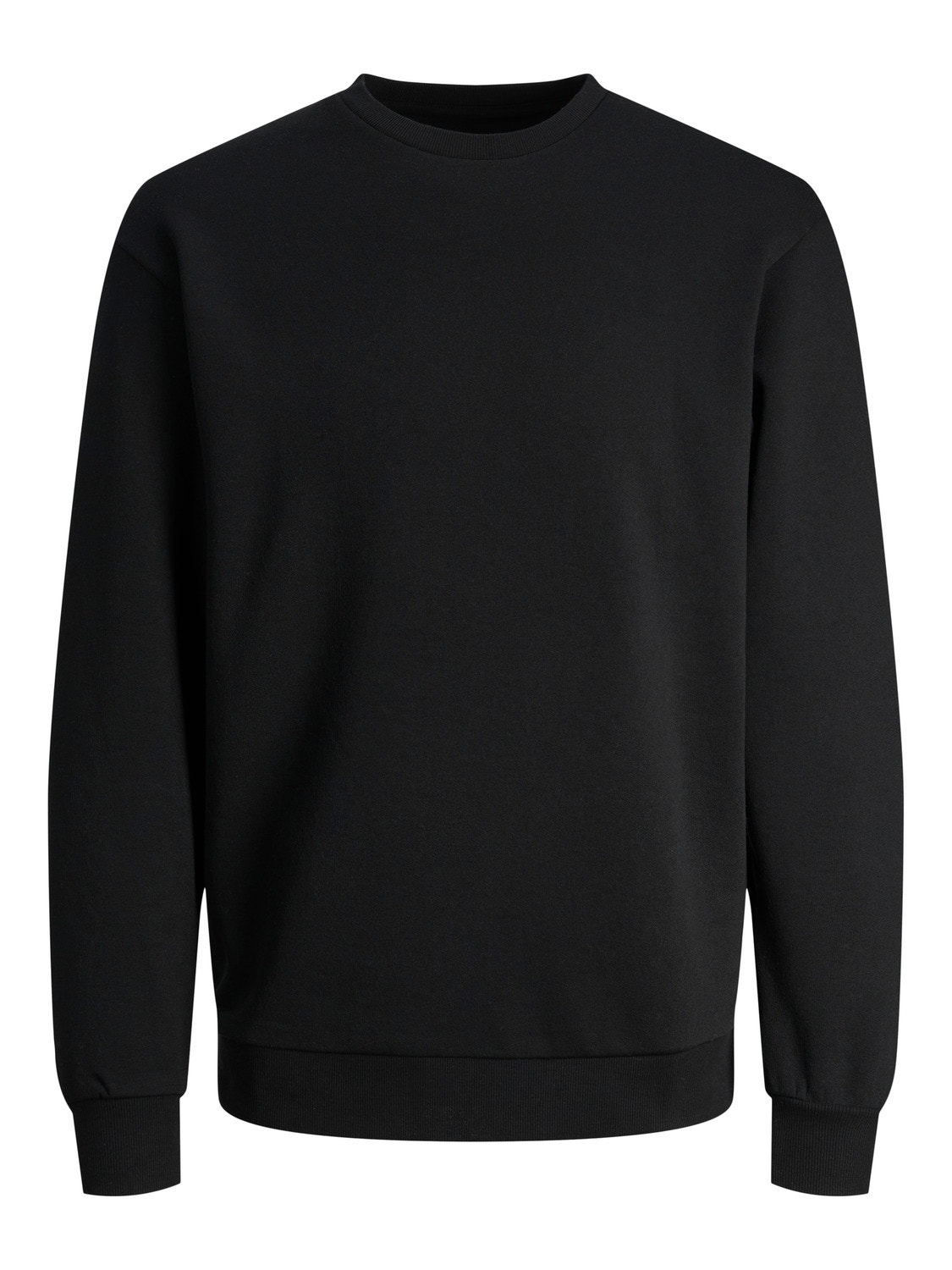 Jack & Jones Plain Crew neck Sweatshirt For boys -Black - 12250530