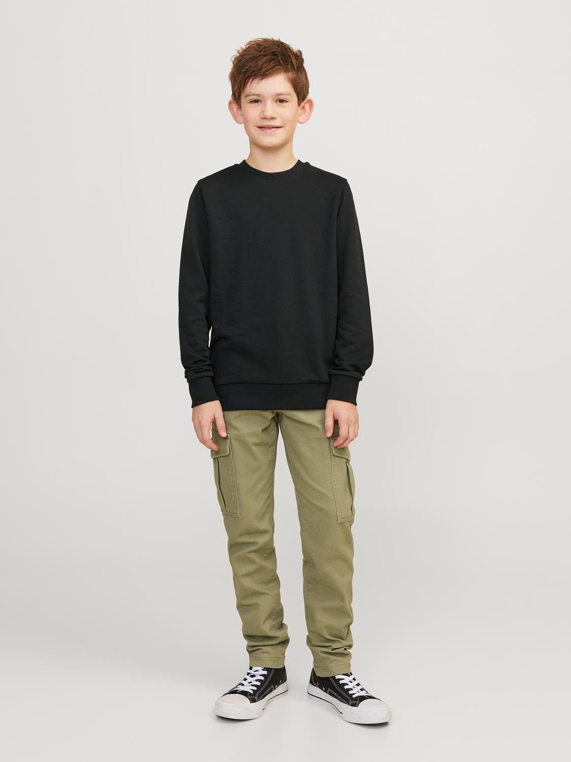 Jack & Jones Bez vzoru Mikina s kulatým výstřihem Junior -Black - 12250530