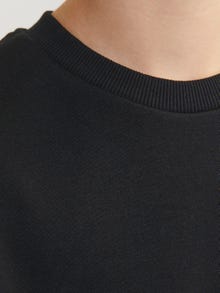 Jack & Jones Plain Crew neck Sweatshirt For boys -Black - 12250530