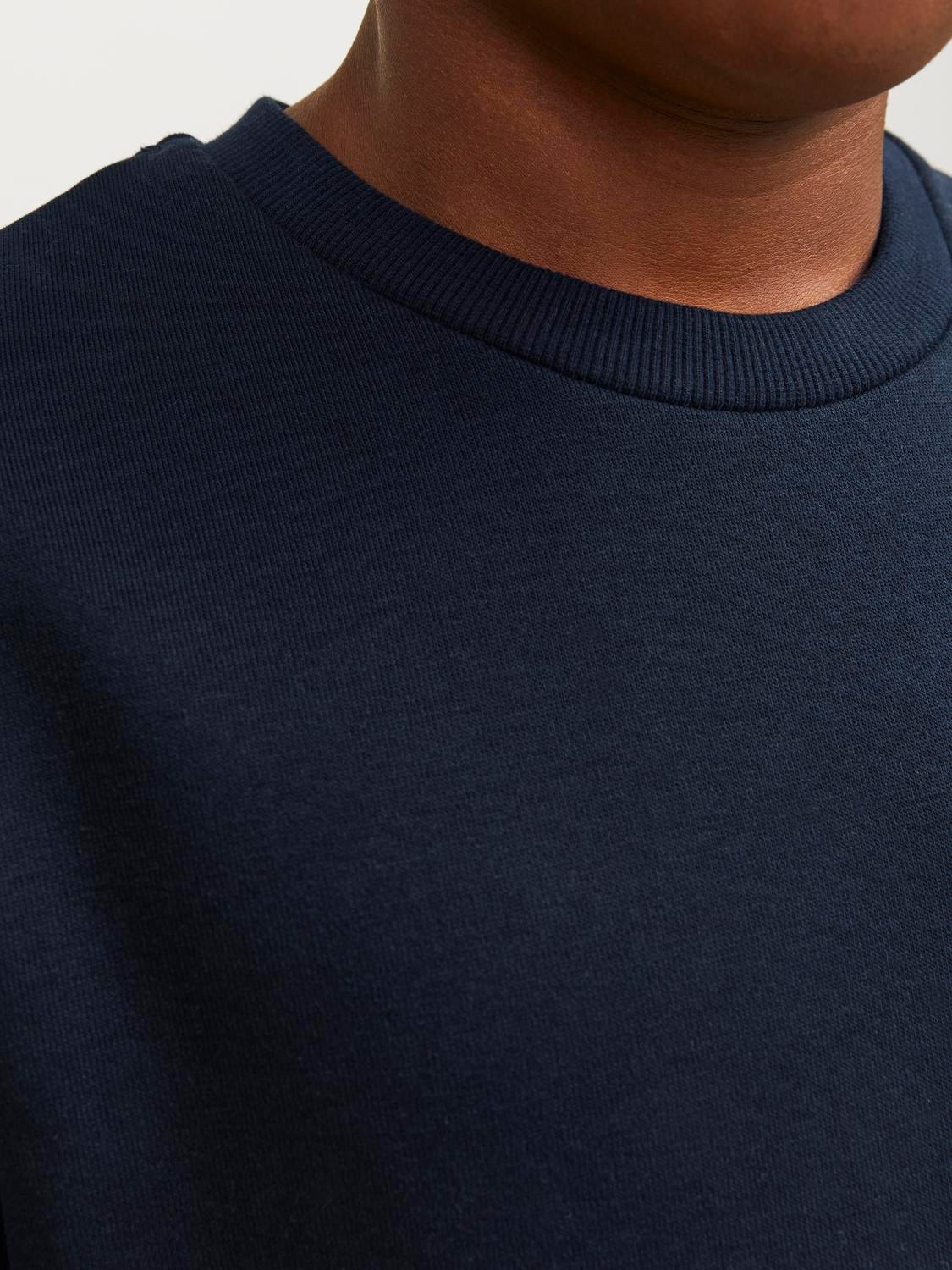 Jack & Jones Enfärgat Crewneck tröja För pojkar -Navy Blazer - 12250530