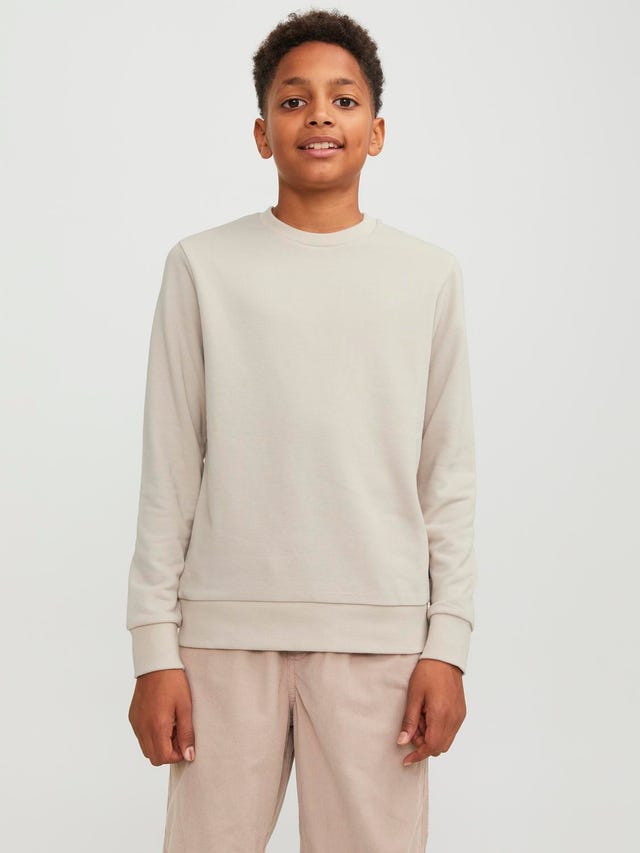 Jack & Jones Effen Sweatshirt met ronde hals Voor jongens - 12250530