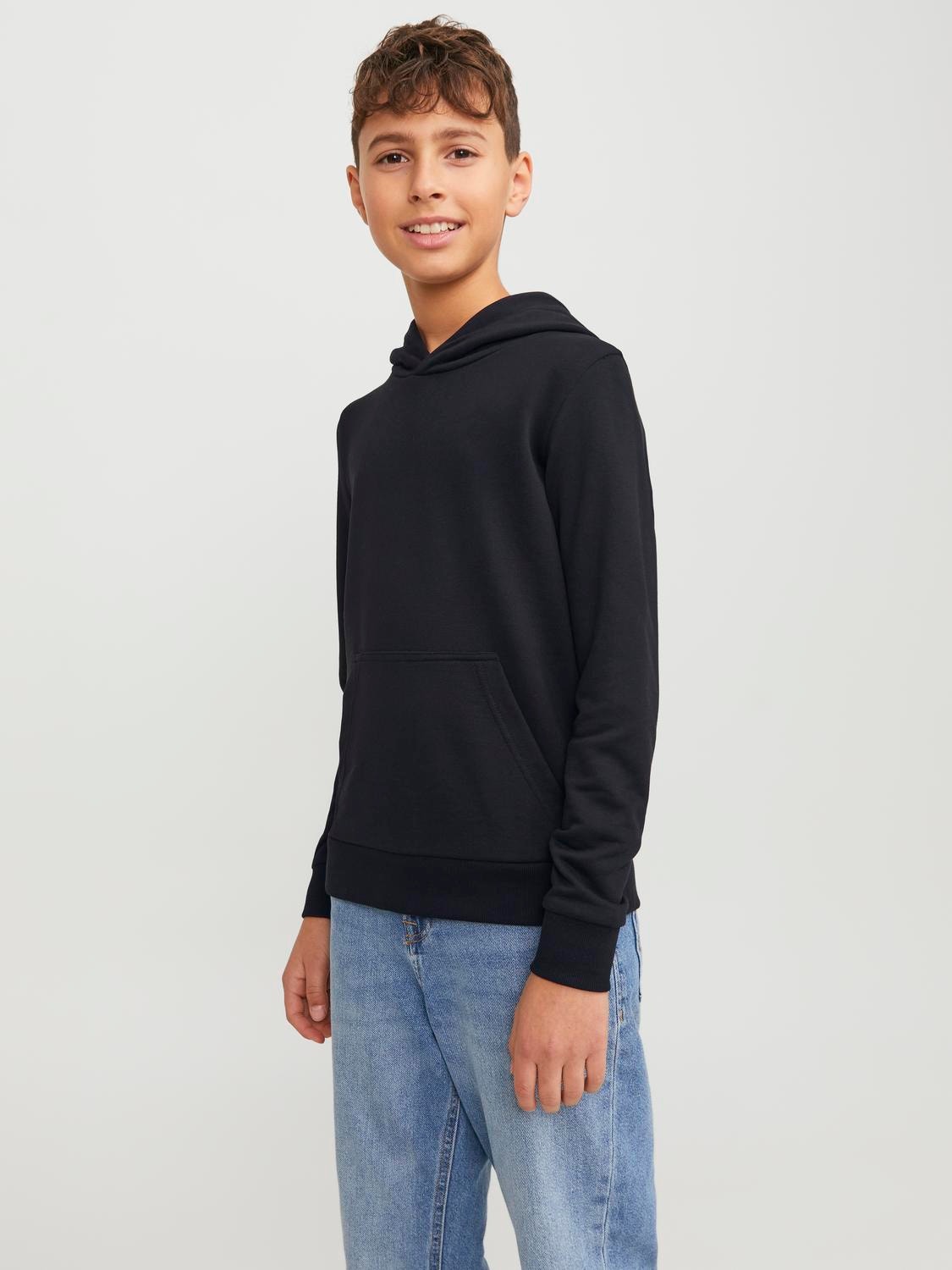 Jack & Jones Effen Hoodie Voor jongens -Black - 12250531