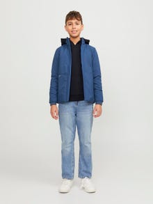 Jack & Jones Plain Hoodie For boys -Black - 12250531