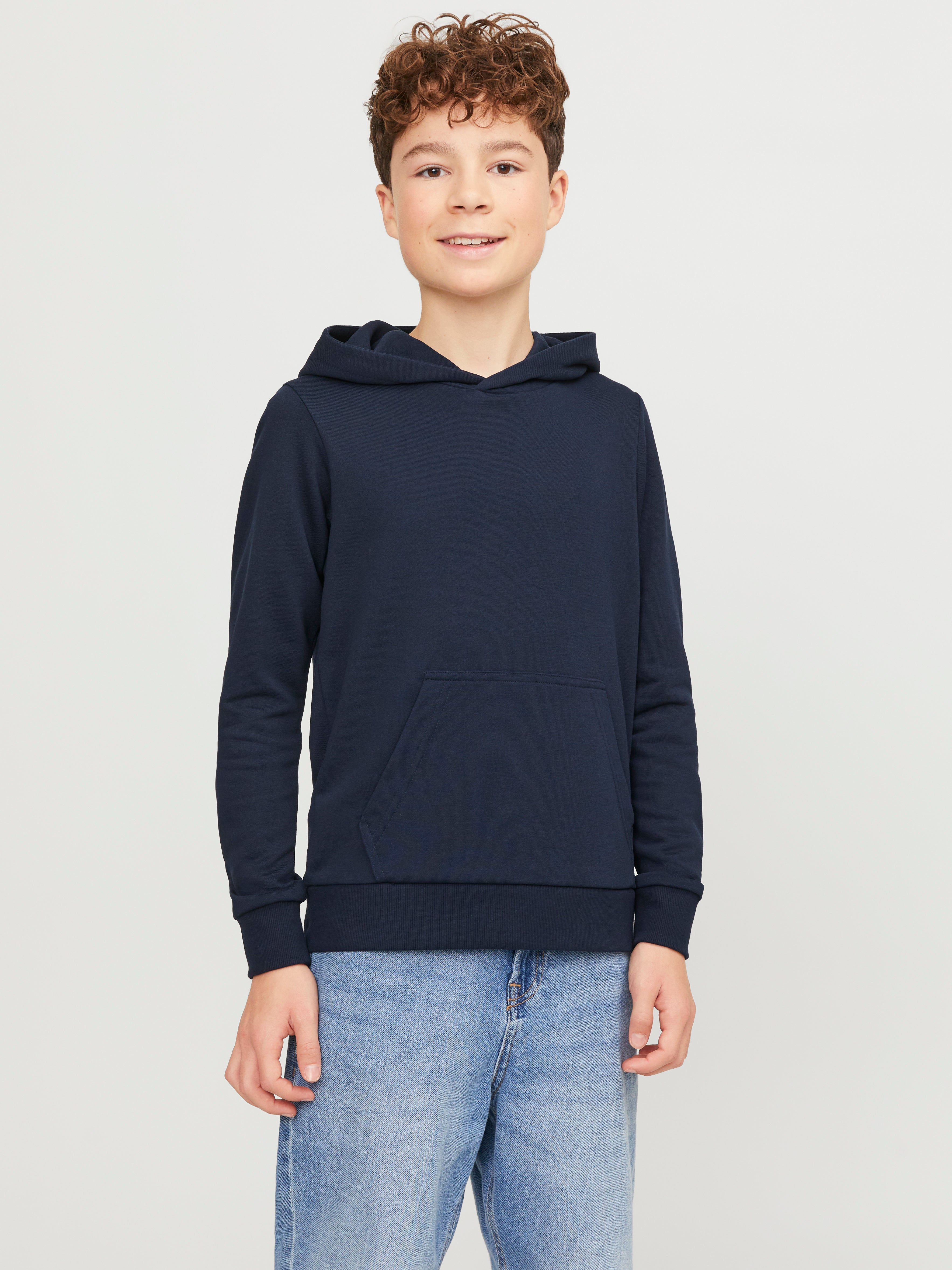 Sweat À Capuche Uni Pour Les Garçons - Jack & Jones - Modalova