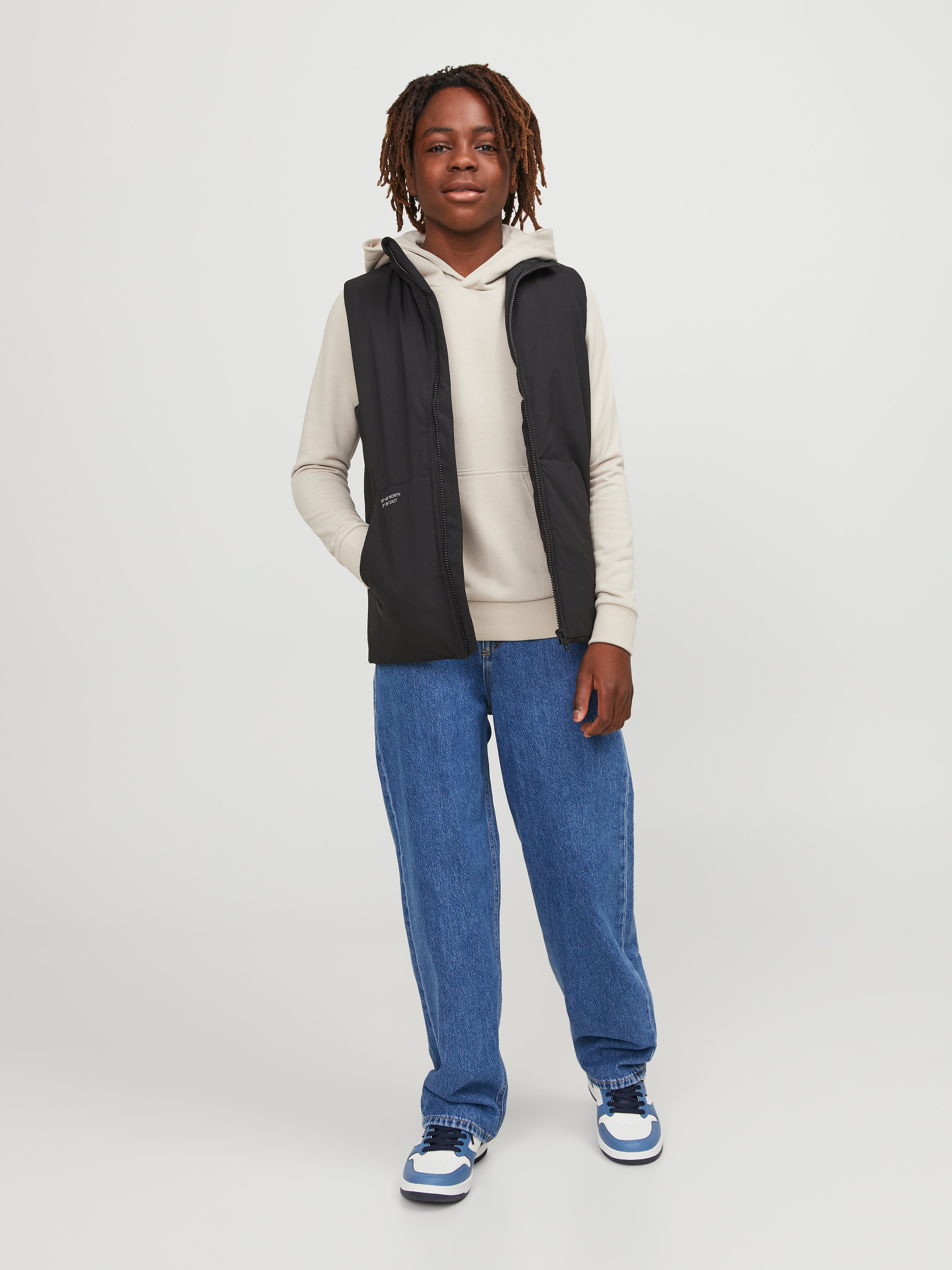 Thumbnail - Einfarbig Kapuzenpullover Junior