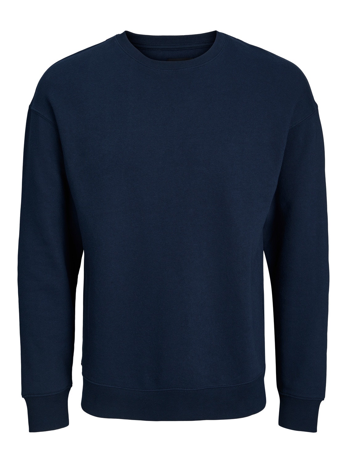 Jack & Jones Plus Size Ensfarvet Sweatshirt med rund hals -Navy Blazer - 12250594