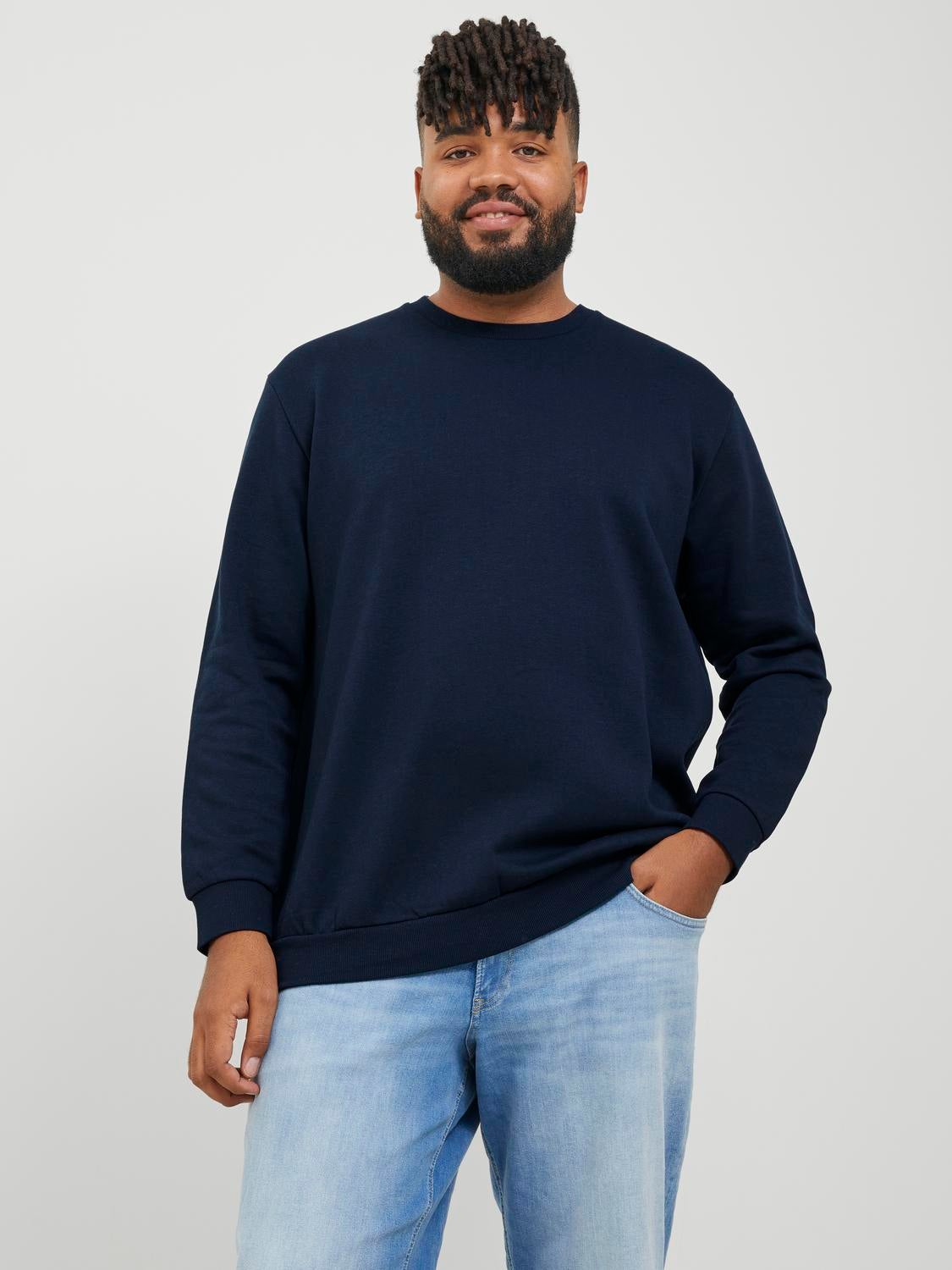 Plain navy deals blue sweatshirt