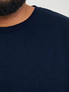 Jack & Jones Plus Size Plain Crew neck Sweatshirt -Navy Blazer - 12250594