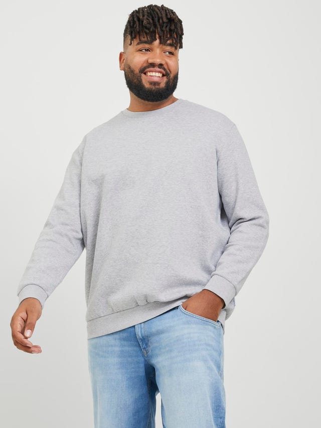 Jack & Jones Plus Size Einfarbig Sweatshirt mit Rundhals - 12250594