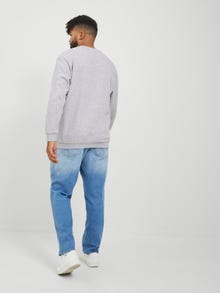 Jack & Jones Plus Size Einfarbig Sweatshirt mit Rundhals -Light Grey Melange - 12250594