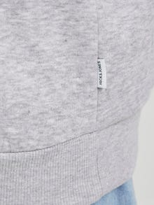 Jack & Jones Plus Size Plain Crew neck Sweatshirt -Light Grey Melange - 12250594