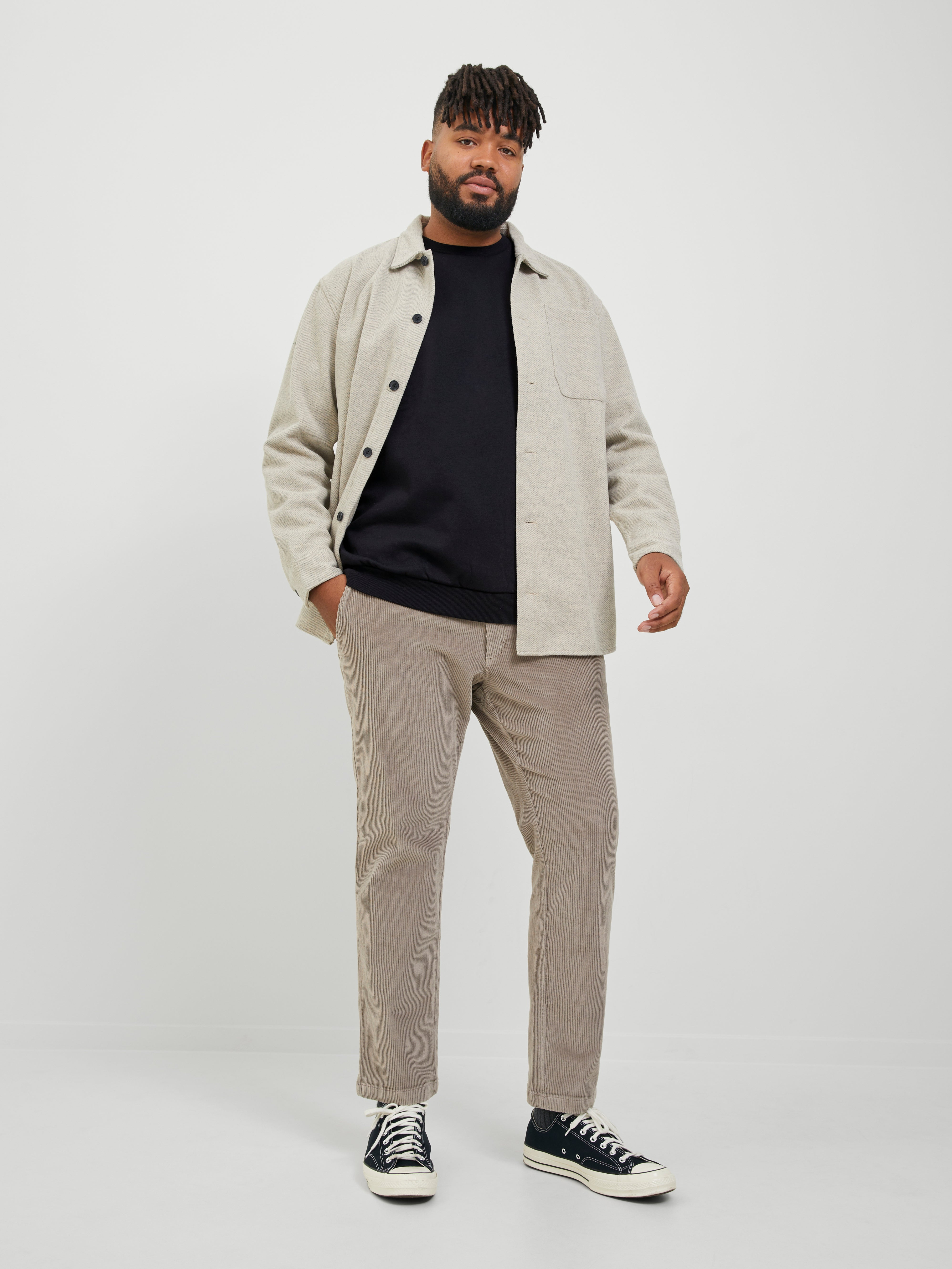 Thumbnail - Plus Size Einfarbig Sweatshirt