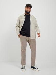 Jack & Jones Plus Size Einfarbig Sweatshirt mit Rundhals -Black - 12250594