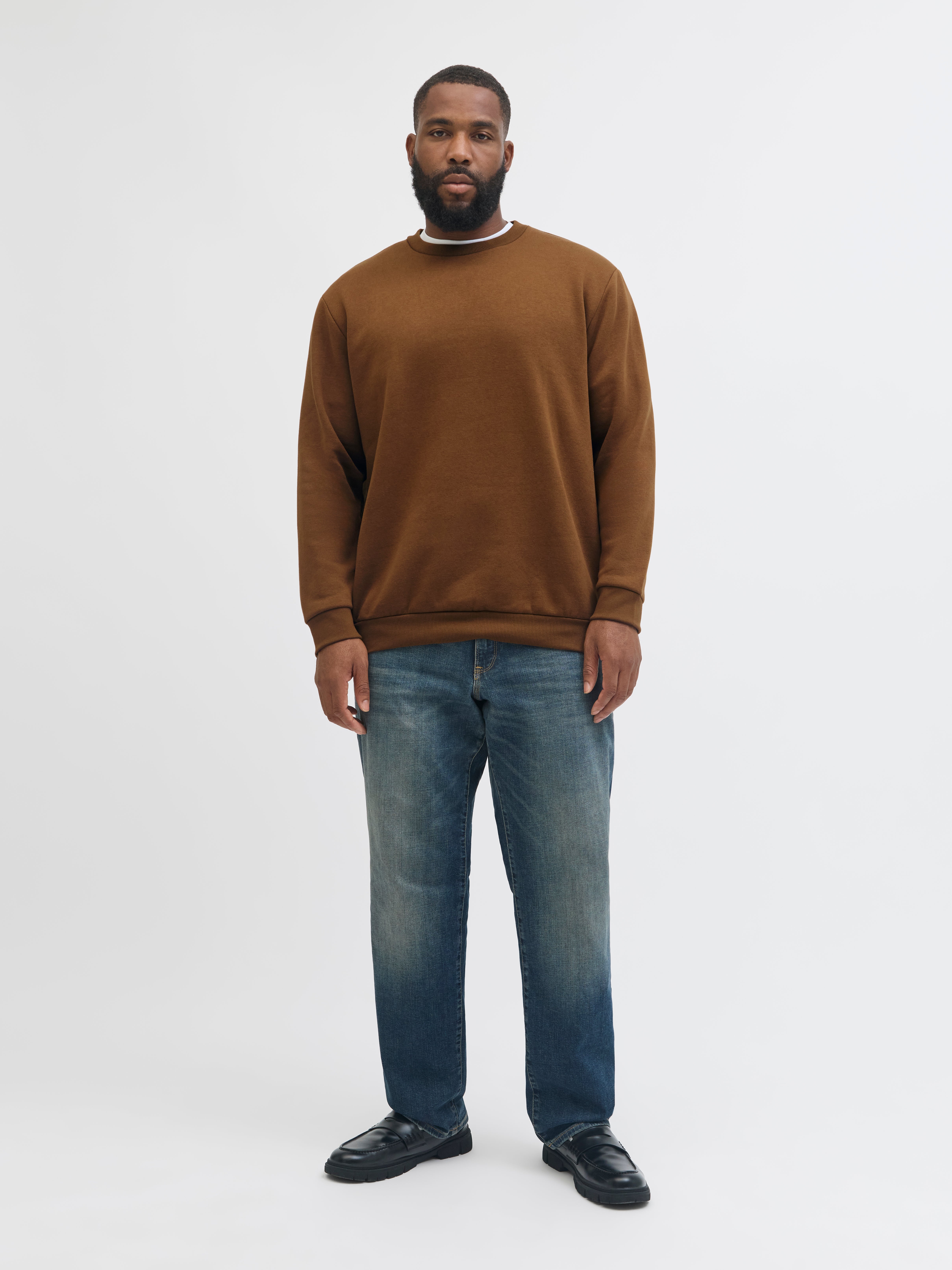 Thumbnail - Plus Size Einfarbig Sweatshirt