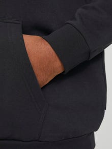 Jack & Jones Plus Size Gładki Bluza z kapturem -Black - 12250595